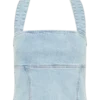 Top halter de Denim Dayna – Azul claro Top halter de Denim Dayna – Azul claro