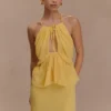Top halter de gasa Korra – Butterscotch Top halter de gasa Korra – Butterscotch