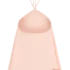 Top halter drapeado de satén Adelaide – Melocotón