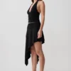 Falda midi tipo pañuelo de modal Talise – Negro Falda midi tipo pañuelo de modal Talise – Negro