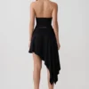 Falda midi tipo pañuelo de modal Talise – Negro Falda midi tipo pañuelo de modal Talise – Negro