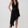 Falda midi tipo pañuelo de modal Talise – Negro Falda midi tipo pañuelo de modal Talise – Negro