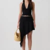 Falda midi tipo pañuelo de modal Talise – Negro Falda midi tipo pañuelo de modal Talise – Negro