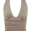 Top halter fruncido de modal Peregrine – Neutro Top halter fruncido de modal Peregrine – Neutro