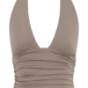 Top halter fruncido de modal Peregrine – Neutro Top halter fruncido de modal Peregrine – Neutro