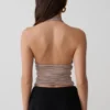Top halter fruncido de modal Peregrine – Neutro Top halter fruncido de modal Peregrine – Neutro