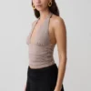 Top halter fruncido de modal Peregrine – Neutro Top halter fruncido de modal Peregrine – Neutro