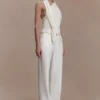 Top halter Marina con detalles metálicos – Marfil Top halter Marina con detalles metálicos – Marfil
