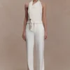 Top halter Marina con detalles metálicos – Marfil Top halter Marina con detalles metálicos – Marfil
