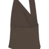 Top halter Marina con detalles metálicos – Marrón cacao Top halter Marina con detalles metálicos – Marrón cacao