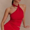 Top halter Mariposa Slinky – Rojo