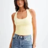 Top halter reciclado Marie – Sorbete de limón Top halter reciclado Marie – Sorbete de limón