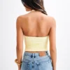 Top halter reciclado Marie – Sorbete de limón Top halter reciclado Marie – Sorbete de limón