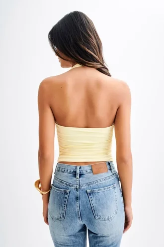 Top halter reciclado Marie – Sorbete de limón