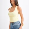 Top halter reciclado Marie – Sorbete de limón Top halter reciclado Marie – Sorbete de limón