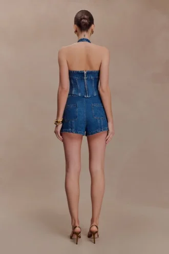 Pantalones cortos de denim Meadow – Azul oscuro Pantalones cortos de denim Meadow – Azul oscuro