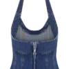 Top halter tipo corsé de Meadow Denim – Azul oscuro Top halter tipo corsé de Meadow Denim – Azul oscuro