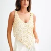Top halter Willow de nácar – Perla Top halter Willow de nácar – Perla