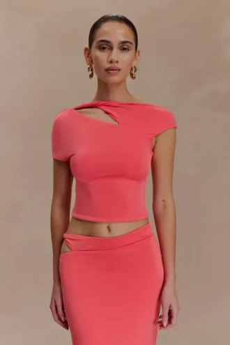 Top Haven Slinky Twist – Coral
