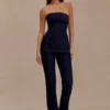 Top largo de Denim sin tirantes Madelyn – Azul índigo Top largo de Denim sin tirantes Madelyn – Azul índigo