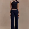 Top modal Anna de un solo hombro – Negro Top modal Anna de un solo hombro – Negro