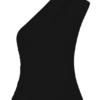 Top modal Anna de un solo hombro – Negro Top modal Anna de un solo hombro – Negro