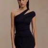 Top modal Anna de un solo hombro – Negro Top modal Anna de un solo hombro – Negro