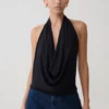 Top modal con cuello vuelto Huyen – Negro Top modal con cuello vuelto Huyen – Negro