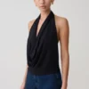 Top modal con cuello vuelto Huyen – Negro Top modal con cuello vuelto Huyen – Negro