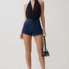 Pantalones cortos Denim Dan Diamante – Azul medianoche Pantalones cortos Denim Dan Diamante – Azul medianoche