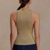 Top Nikki de lurex con detalles metálicos – Dorado Top Nikki de lurex con detalles metálicos – Dorado