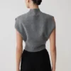 Top oversize de punto Niko – Gris carbón Top oversize de punto Niko – Gris carbón