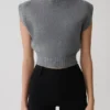 Top oversize de punto Niko – Gris carbón Top oversize de punto Niko – Gris carbón