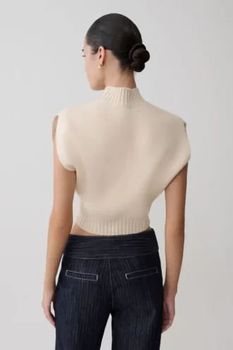 Top oversize de punto Niko – Marfil