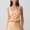 Top sin mangas bordado Vivian – Naranja Top sin mangas bordado Vivian – Naranja
