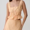 Top sin mangas bordado Vivian – Naranja Top sin mangas bordado Vivian – Naranja