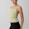 Top sin mangas plisado Lilou – Salvia Top sin mangas plisado Lilou – Salvia