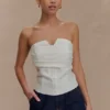 Top sin tirantes de algodón Zillah – Blanco Top sin tirantes de algodón Zillah – Blanco