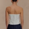 Top sin tirantes de algodón Zillah – Blanco Top sin tirantes de algodón Zillah – Blanco