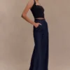 Vaqueros de Denim acampanados de pierna ancha Jen – Azul índigo