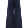 Vaqueros de Denim acampanados de pierna ancha Jen – Azul índigo