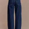 Vaqueros de Denim con diamantes y talle medio Laina – Azul medianoche Vaqueros de Denim con diamantes y talle medio Laina – Azul medianoche