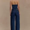 Corsé de Denim con diamantes sin tirantes Monte – Azul medianoche Corsé de Denim con diamantes sin tirantes Monte – Azul medianoche