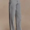 Vaqueros de Denim con paneles de talle medio de Georgette – Gris Vaqueros de Denim con paneles de talle medio de Georgette – Gris