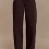 Vaqueros de Denim de talle medio Mannon – Chocolate Vaqueros de Denim de talle medio Mannon – Chocolate