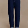 Vaqueros de pierna recta con dobladillo Kirralee – Azul índigo Vaqueros de pierna recta con dobladillo Kirralee – Azul índigo