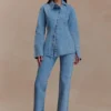 Vaqueros de talle alto y corte recto Janine – Azul clásico Vaqueros de talle alto y corte recto Janine – Azul clásico