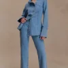 Vaqueros de talle alto y corte recto Janine – Azul clásico Vaqueros de talle alto y corte recto Janine – Azul clásico