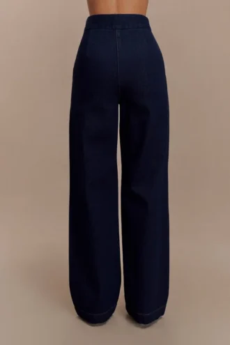 Vaqueros de tiro alto Rayne – Denim azul índigo Vaqueros de tiro alto Rayne – Denim azul índigo