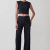 Vaqueros Denim acampanados de talle medio Sienna – Rayas diplomáticas índigo Vaqueros Denim acampanados de talle medio Sienna – Rayas diplomáticas índigo